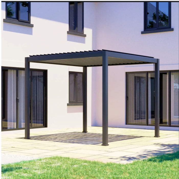 Pergola - PREMIUM QUALITY Grey Aluminum Pergola Frame available with Manual or Electric Louvres.
